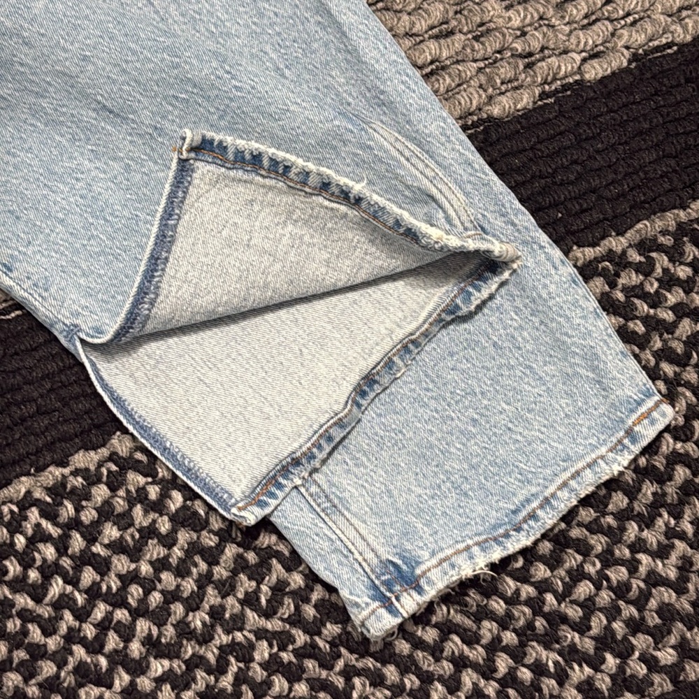 Abercrombie The 90’s Straight Ultra High Rise Curve Love Sz 29 Distressed Casual - Picture 6 of 7